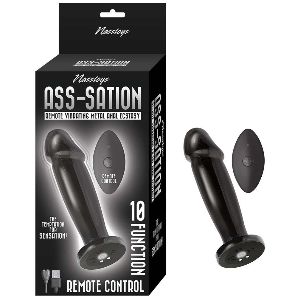 Ass - Sation Remote Vibrating Metal Anal Ecstasy Black - Temptations