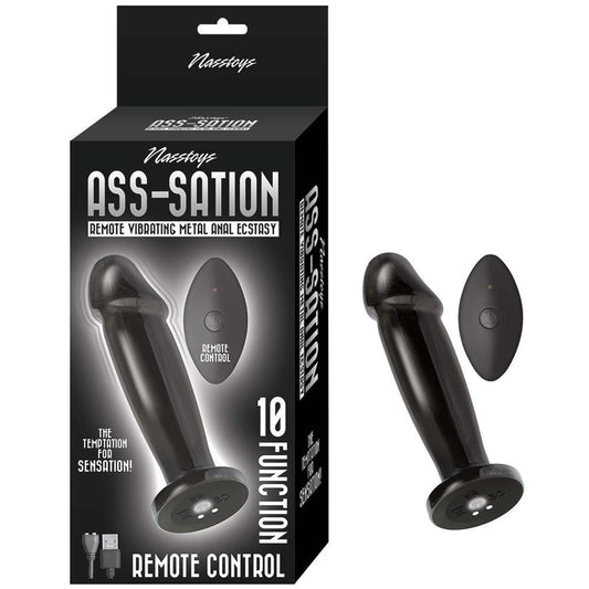 Ass - Sation Remote Vibrating Metal Anal Ecstasy Black - Temptations