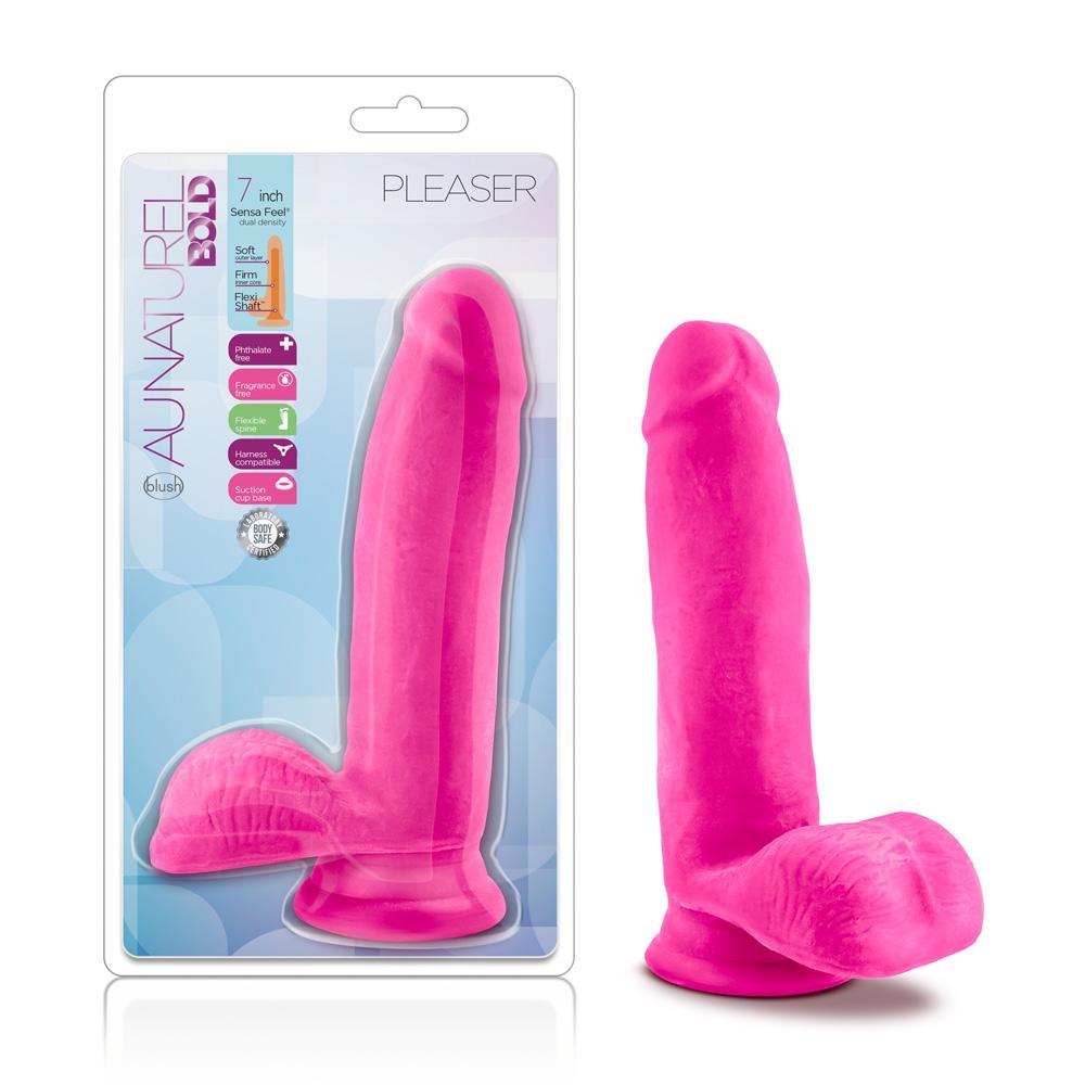 Au Naturel Bold Pleaser 7" Dildo Pink - Temptations