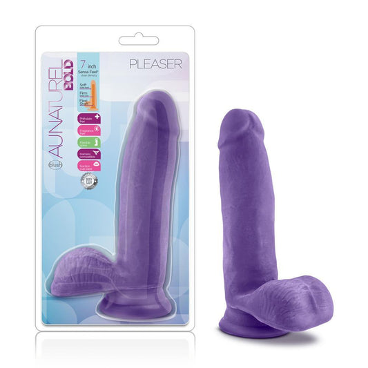 Au Naturel Bold Pleaser 7" Dildo Purple - Temptations