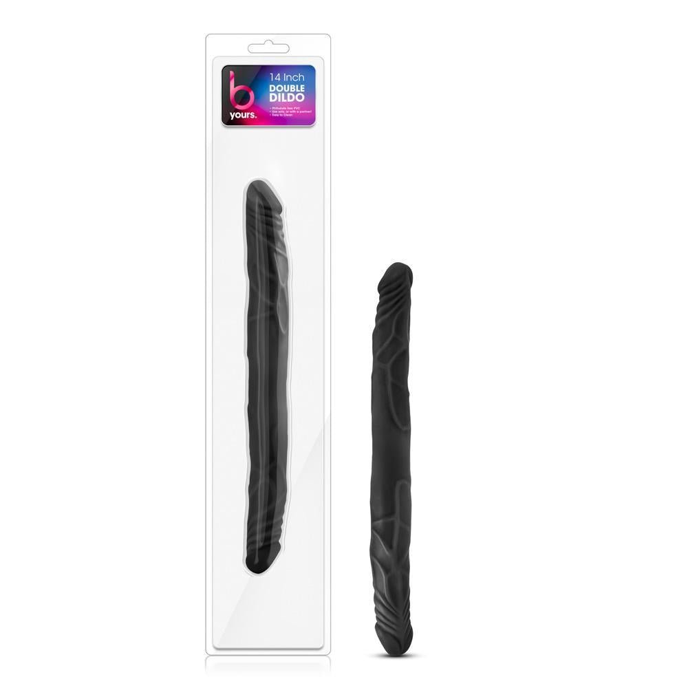 B Yours 14" Double Dildo Black - Temptations