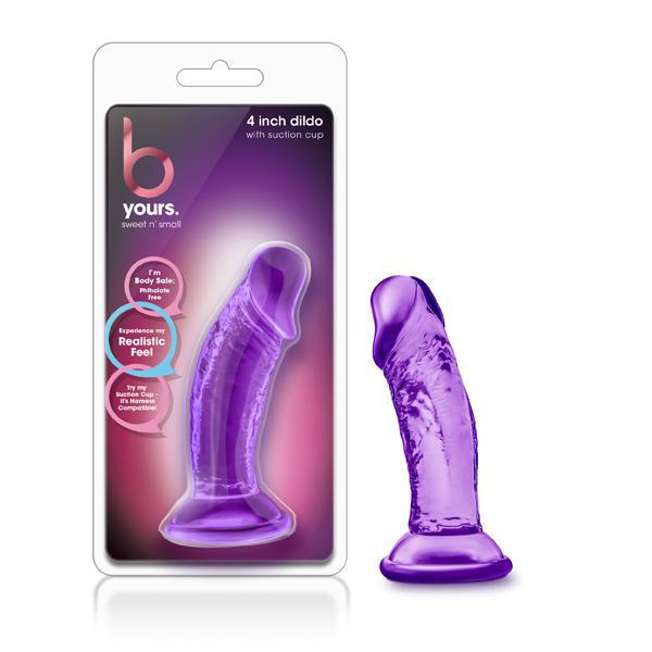 B Yours Sweet N' Small 4" Dildo With Suction Cup Purple - Temptations