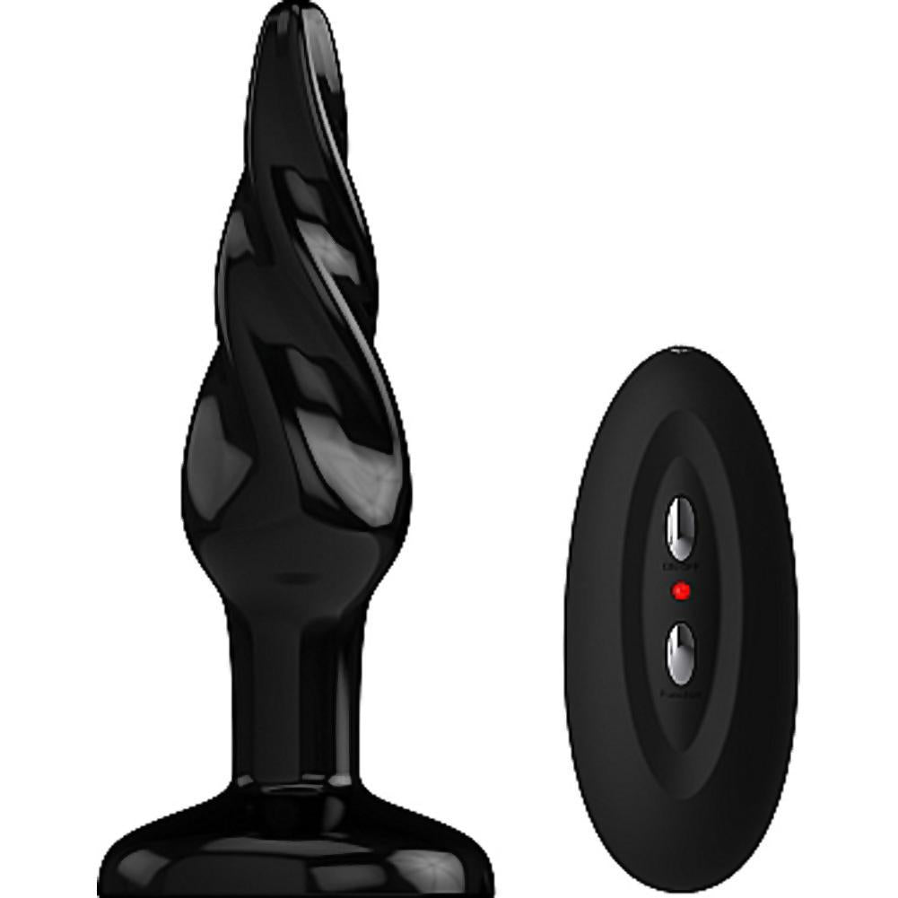 Buttplug - Rubber Vibrating - 5 Inch - Model 5 - Black