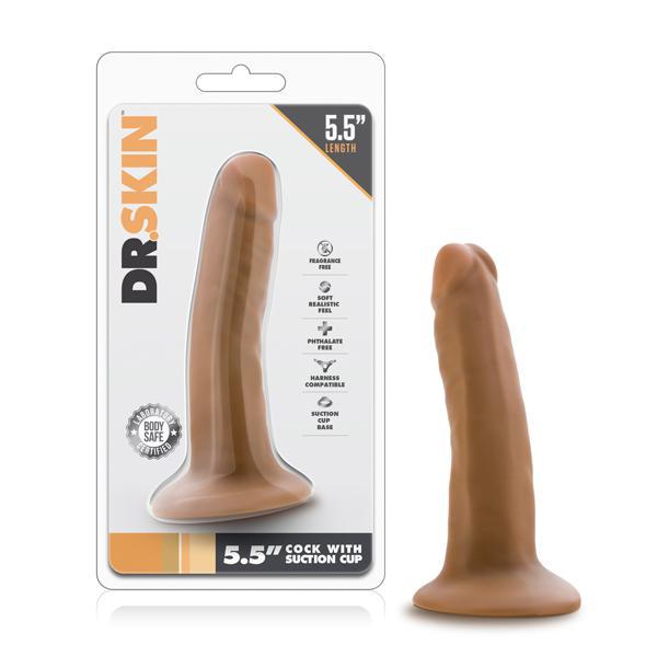 Dr. Skin 5.5" Cock With Suction Cup Mocha