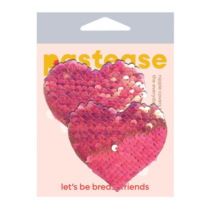 Pastease Color Changing Flip Sequins Heart - Pink O/S