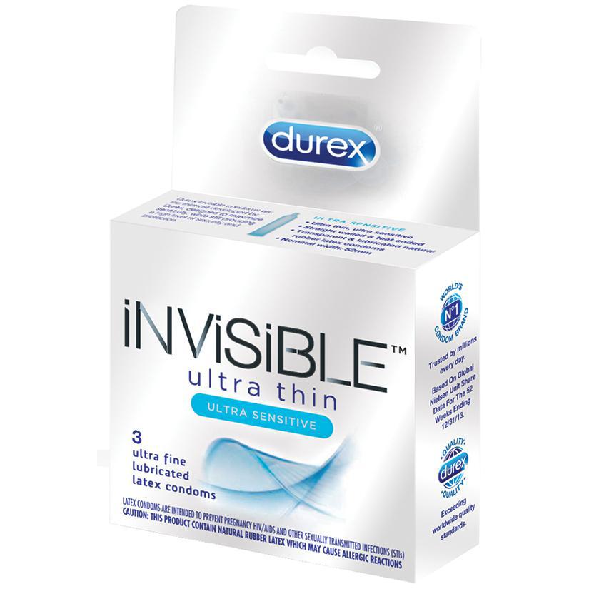 Durex Invisible Ulta Thin Condom - Box of 3