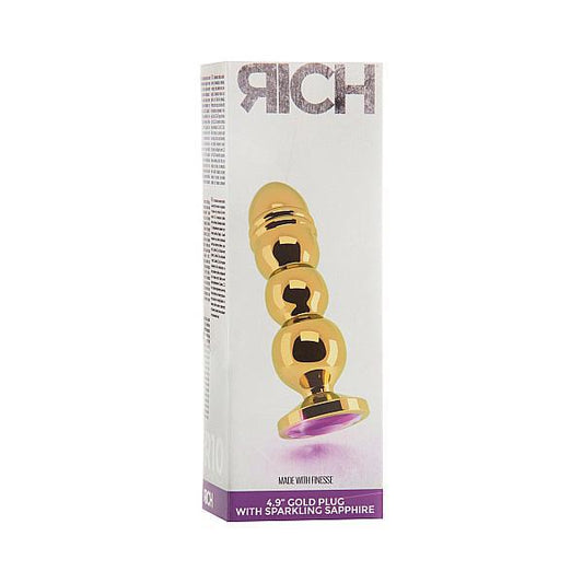 Rich R10 Gold Plug 4.9" Purple Sapphire
