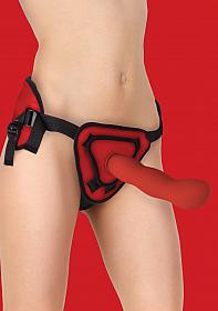 Deluxe Silicone Strap On - 10 Inch - Red4