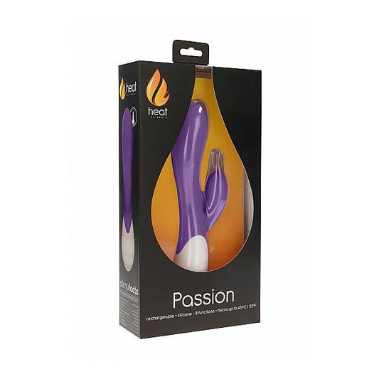 PASSION RECHARGEABLE HEATING G-SPOT RABBIT VIBRATOR PURPLE