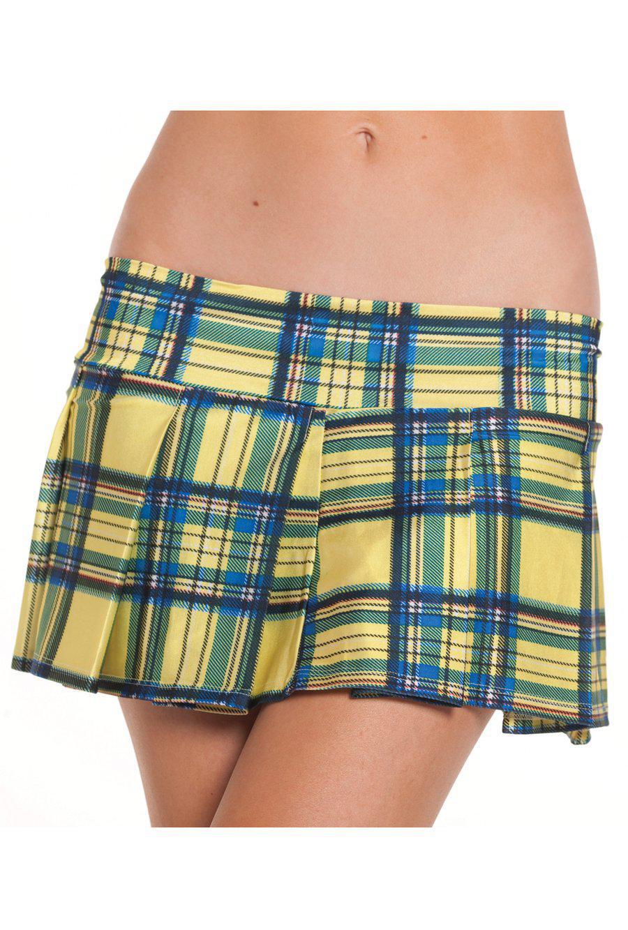 Be Wicked BW830YW School Girl Skirt - Yellow - Temptations