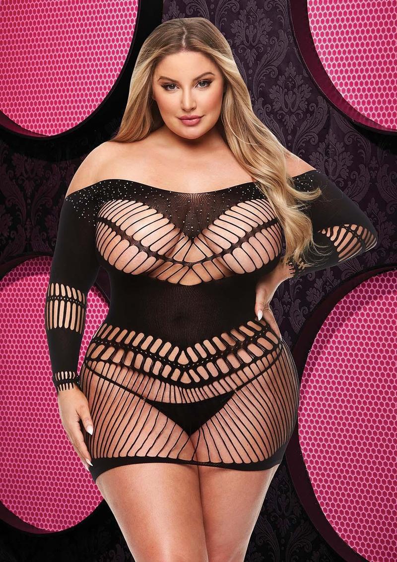 BLING BLING HALTER DRESS - BLK - Q - Temptations