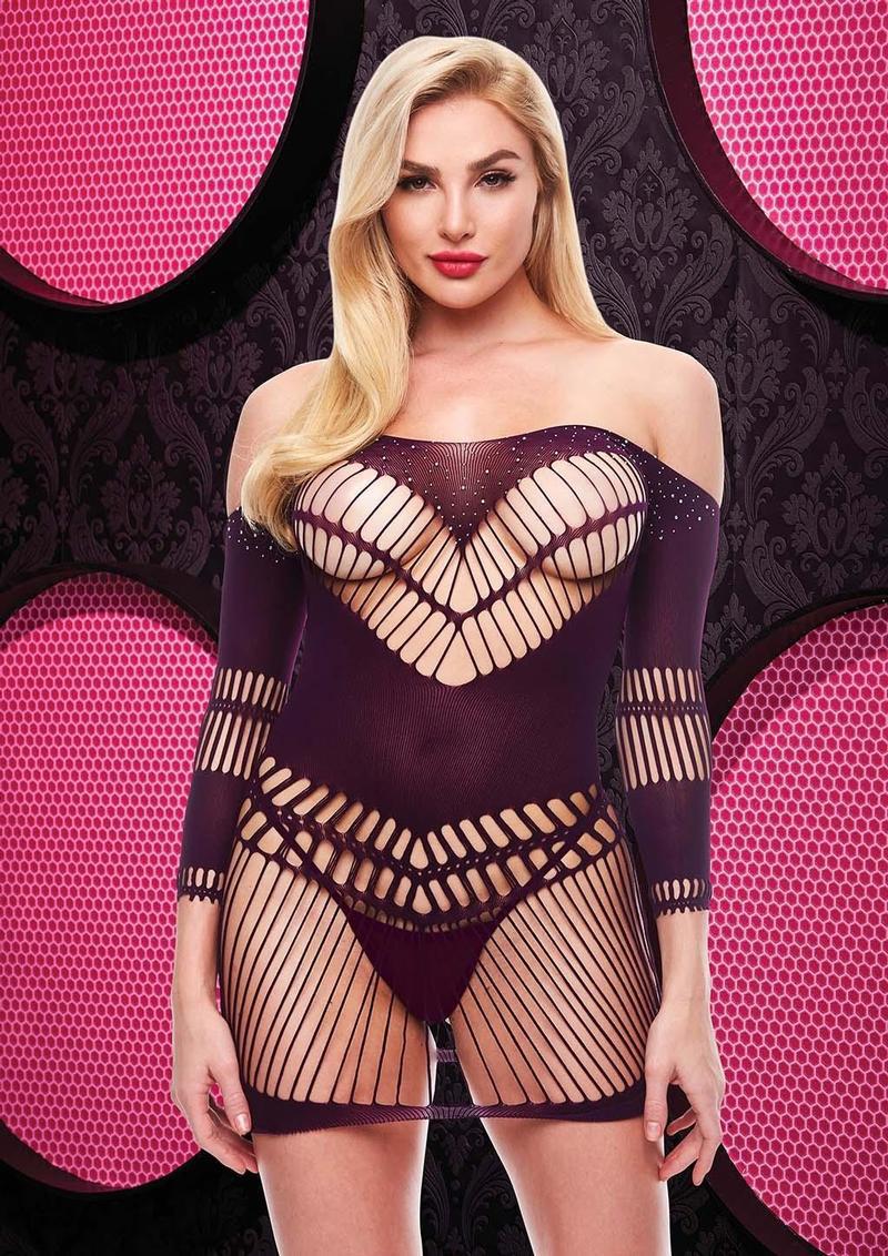 BLING BLING HALTER DRESS - PUR - Temptations