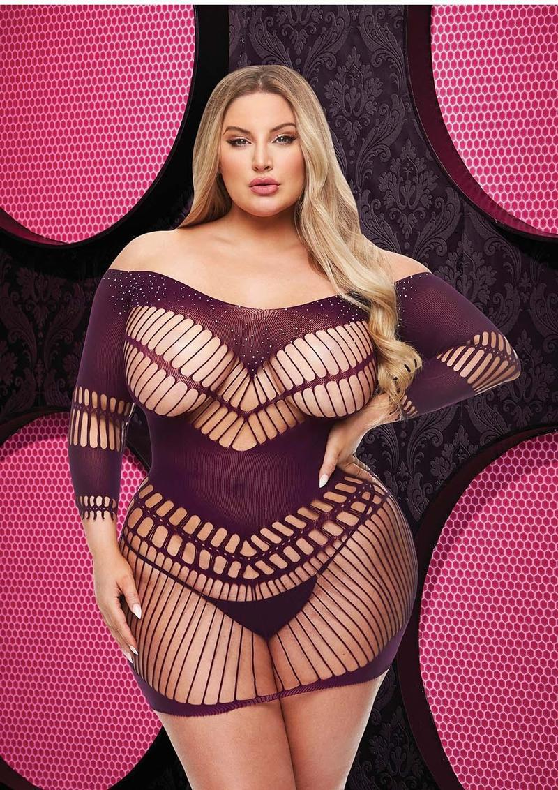 BLING BLING HALTER DRESS - PUR - Q - Temptations