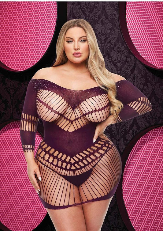 BLING BLING HALTER DRESS - PUR - Q - Temptations