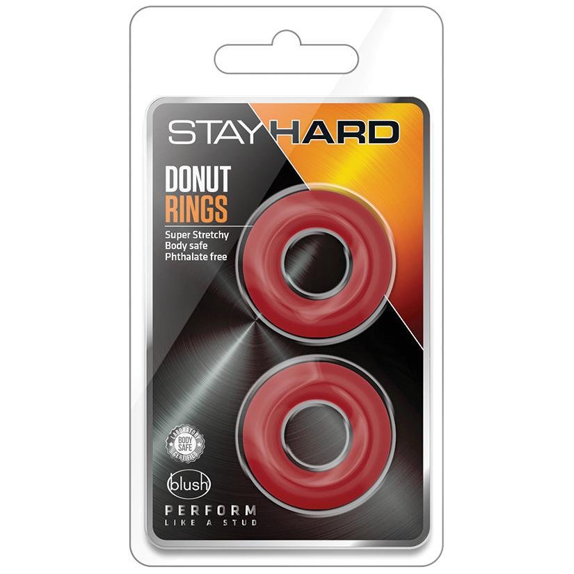 Blush Stay Hard Donut Rings - Red - Temptations