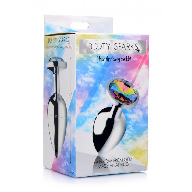 Booty Sparks Rainbow Prism Gem Anal Plug Large - Temptations