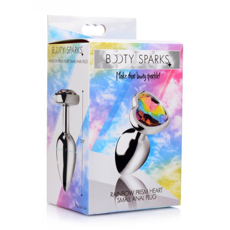 Booty Sparks Rainbow Prism Heart Anal Plug Small - Temptations