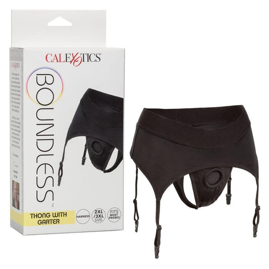 Boundless Thong With Garter 2Xl/3Xl - Temptations