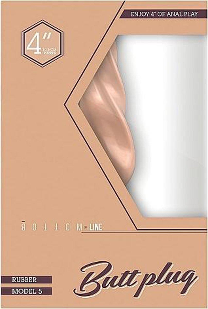 Buttplug - Rubber - 4 Inch - Model 3 - Flesh - Temptations
