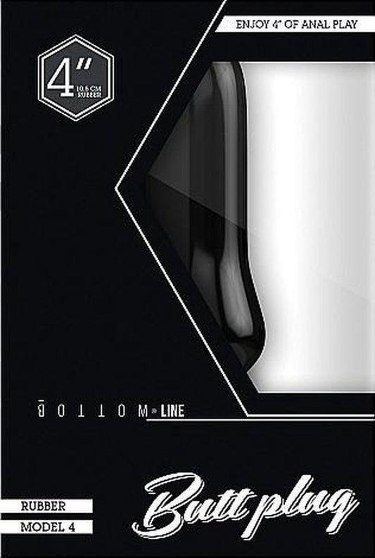 Buttplug - Rubber - 4 Inch - Model 4 - Black - Temptations