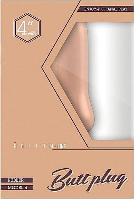 Buttplug - Rubber - 4 Inch - Model 4 - Flesh - Temptations