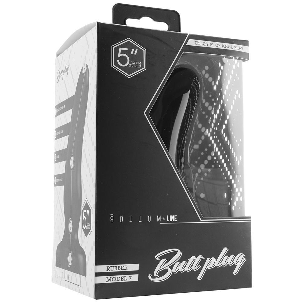 Buttplug - Rubber - 5 Inch - Model 7 - Black - Temptations