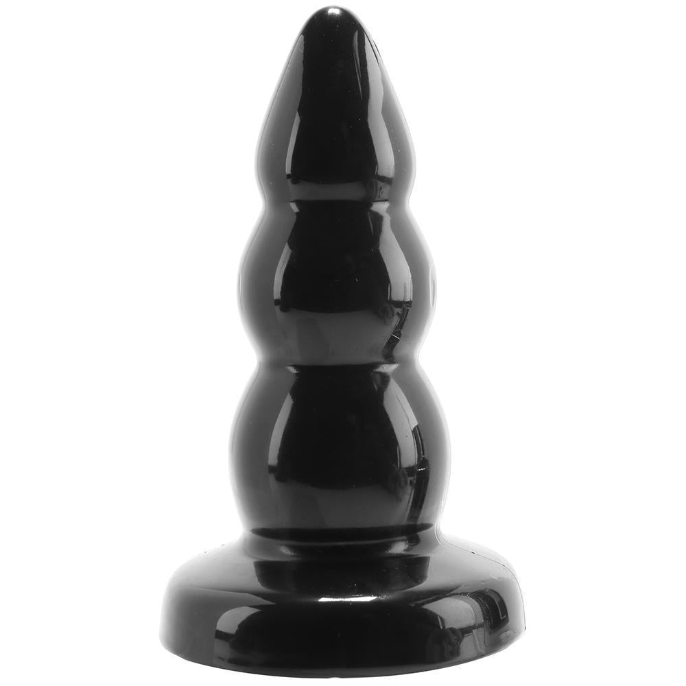 Buttplug - Rubber - 6 Inch - Model 6 - Black - Temptations
