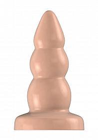 Buttplug - Rubber - 7 Inch - Model 6 - Flesh