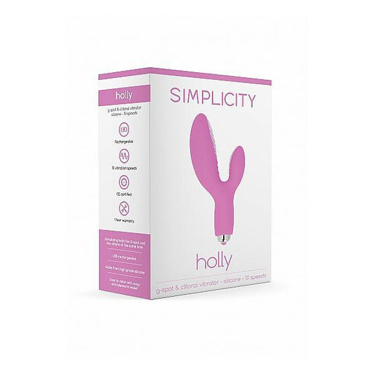 Simplicity Holly G-Spot + Clitoral Vibrator Pink