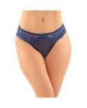 Cassia Crotchless Panty Navy L/Xl - Temptations