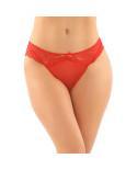 Cassia Crotchless Panty Red L/Xl - Temptations