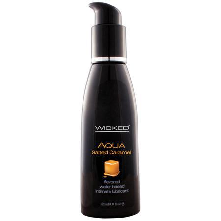 Wicked Sensual Care Aqua Waterbased Lubricant - 4 oz Salted Caramel