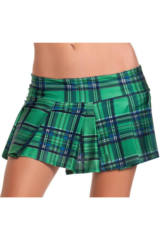 Be Wicked BW830GR School Girl Skirt - Green