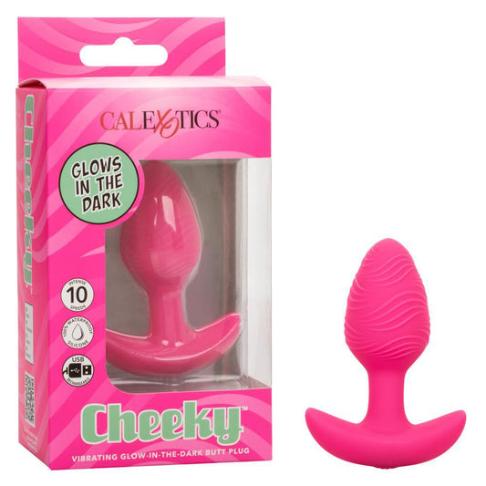 Cheeky Vibrating Glow - In - The - Dark Butt Plug - Temptations