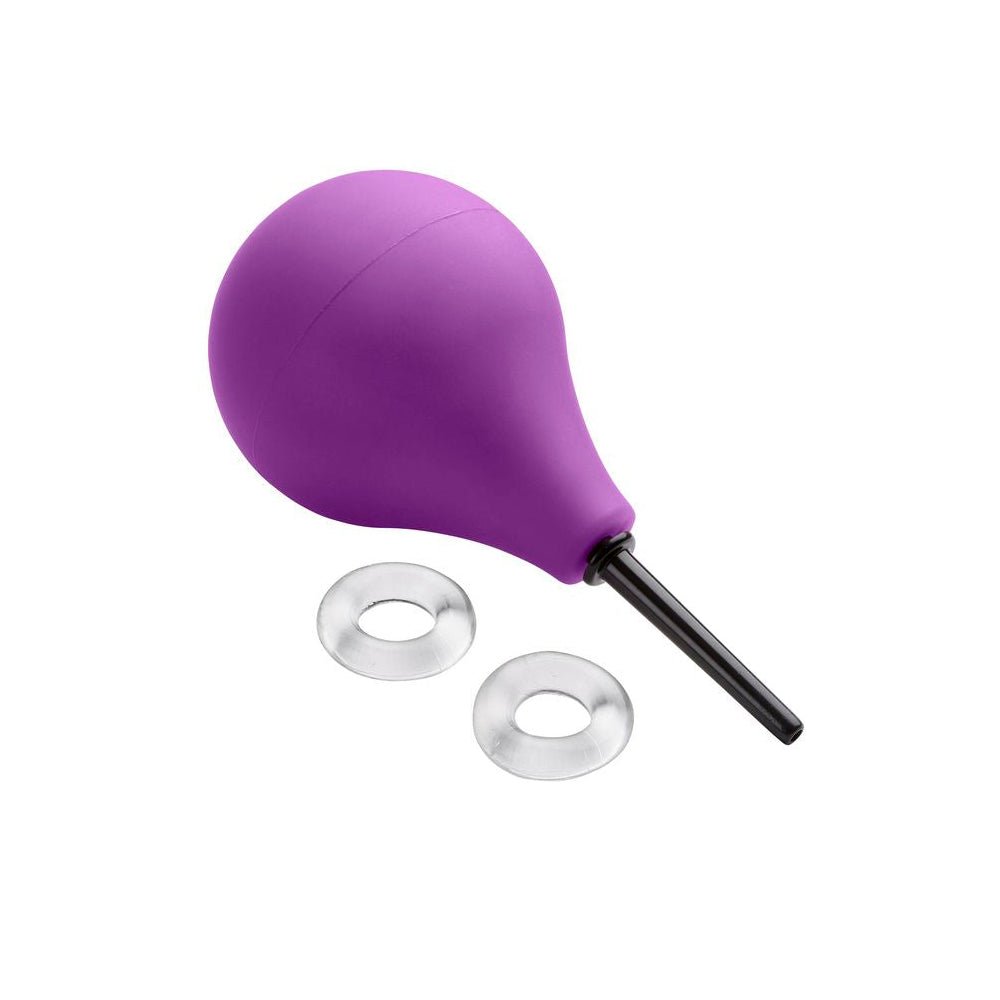 Cloud 9 Fresh + Deluxe Anal Soft Tip Enema Douche 7.6 oz. & Cock Rings