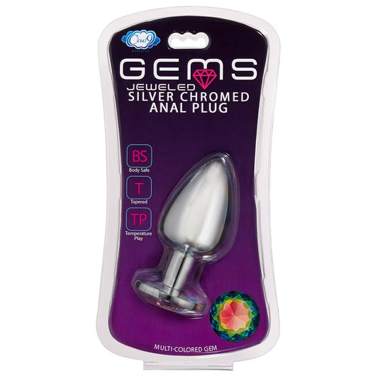 Cloud 9 Gems Black Silicone Anal Plug Large