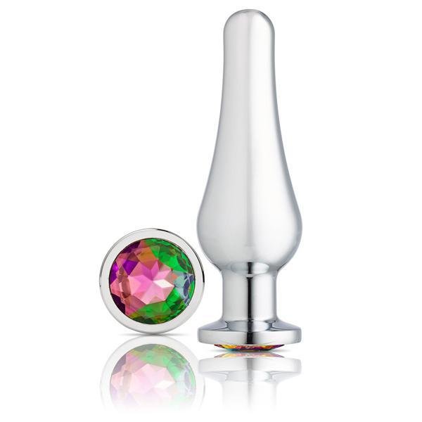 Cloud 9 Gems Silver Chromed Tall Anal Plug Medium - Temptations