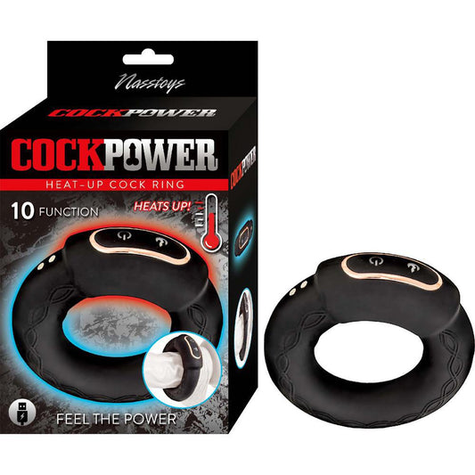 Cockpower Heat Up Cock Ring Black - Temptations