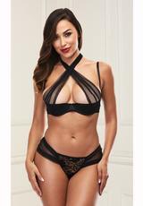 CRISS CROSS BIKINI SET - BLACK - Temptations