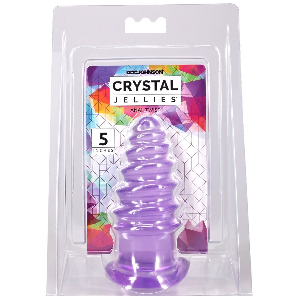 Crystal Jellies Anal Twist 5 Inch Purple