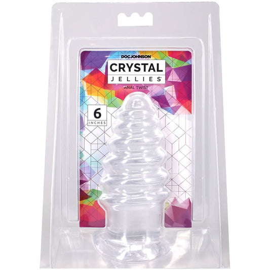 Crystal Jellies Anal Twist 6 Inch Clear