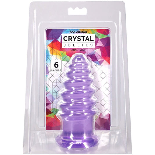 Crystal Jellies Anal Twist 6 Inch Purple