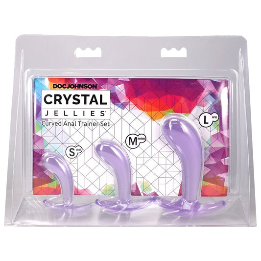 Crystal Jellies Curved Anal Trainer Set Purple