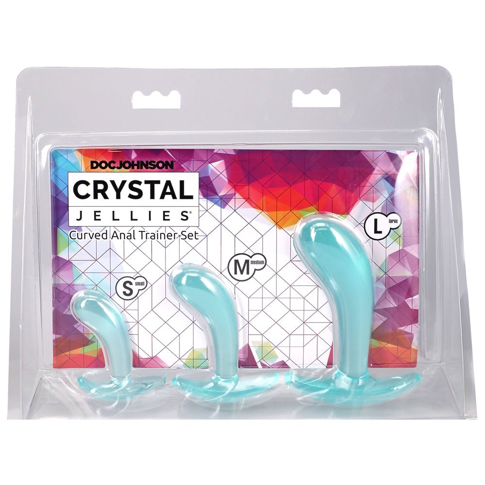 Crystal Jellies Curved Anal Trainer Set Teal