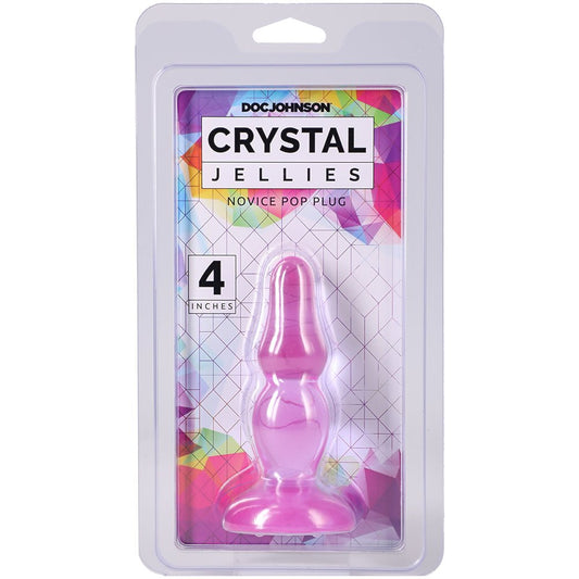 Crystal Jellies Novice Pop Plug 4 Inch Purple
