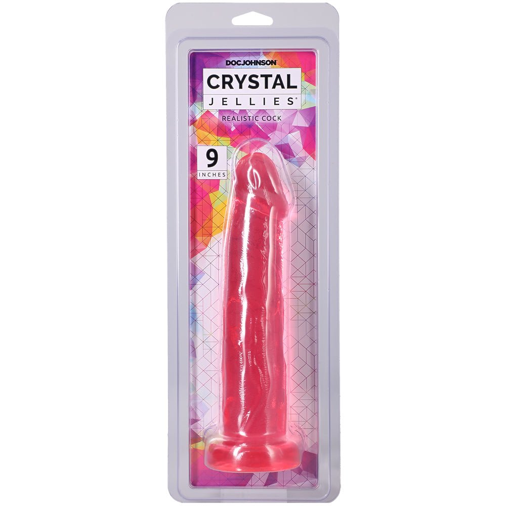 Crystal Jellies Realistic Cock 9 Inch Pink