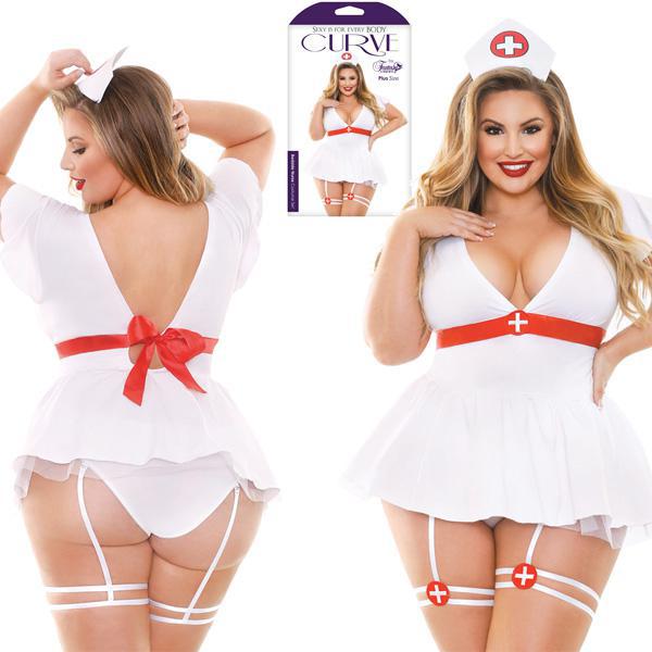 Curve Bedside Nurse Costume Set - 1X/2X Boxed - Temptations