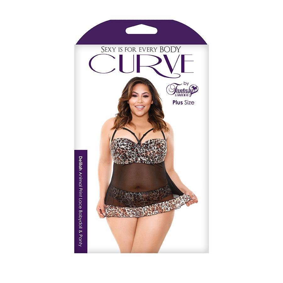 Curve Delilah Babydoll & Panty - 1X/2X Boxed - Temptations