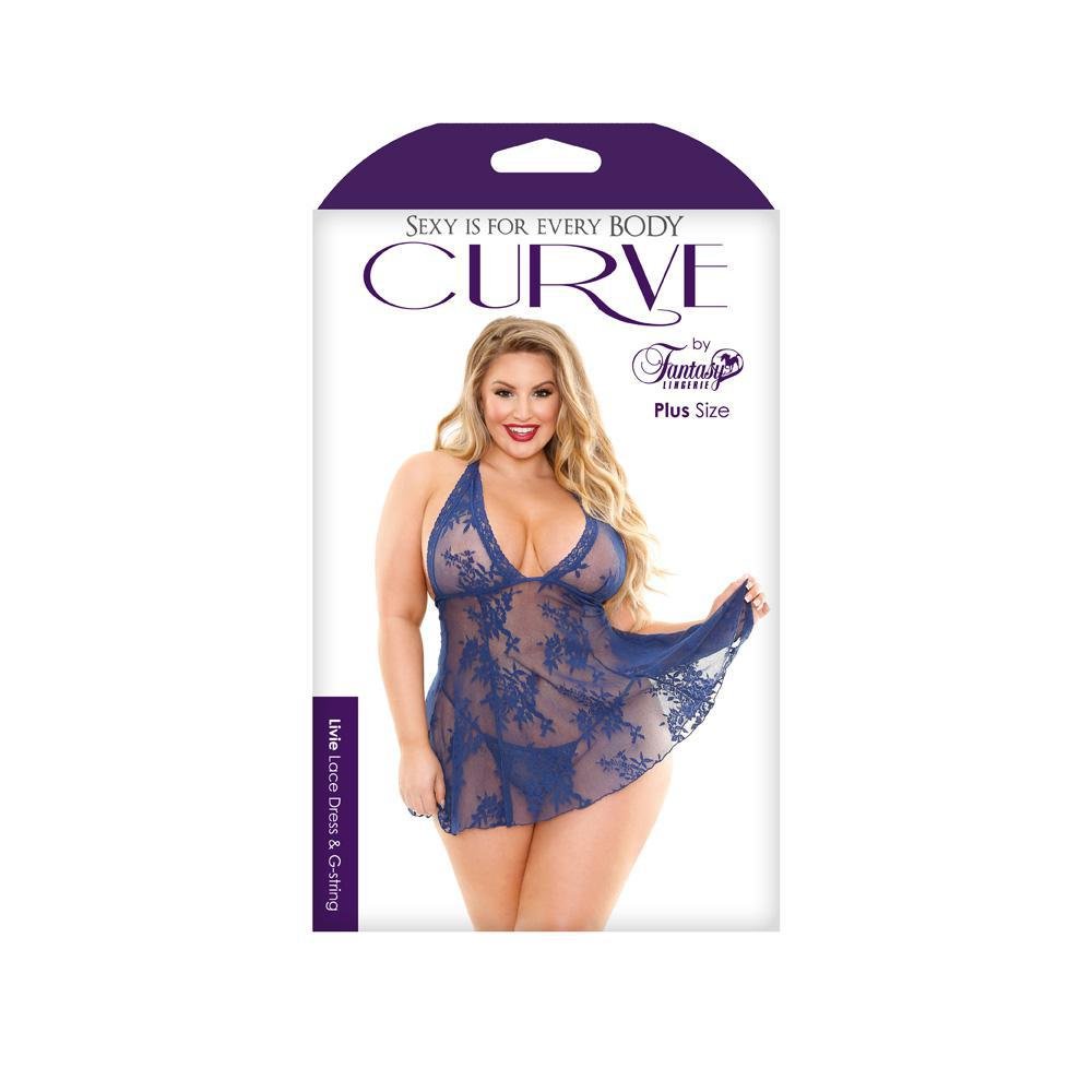 Curve Livie Lace Dress & G - string - 1X/2X Boxed - Temptations