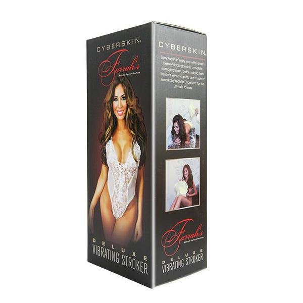 CYBERSKIN CELEBRITY SERIES FARRAH'S DELUXE VIBRATING STROKER - Temptations